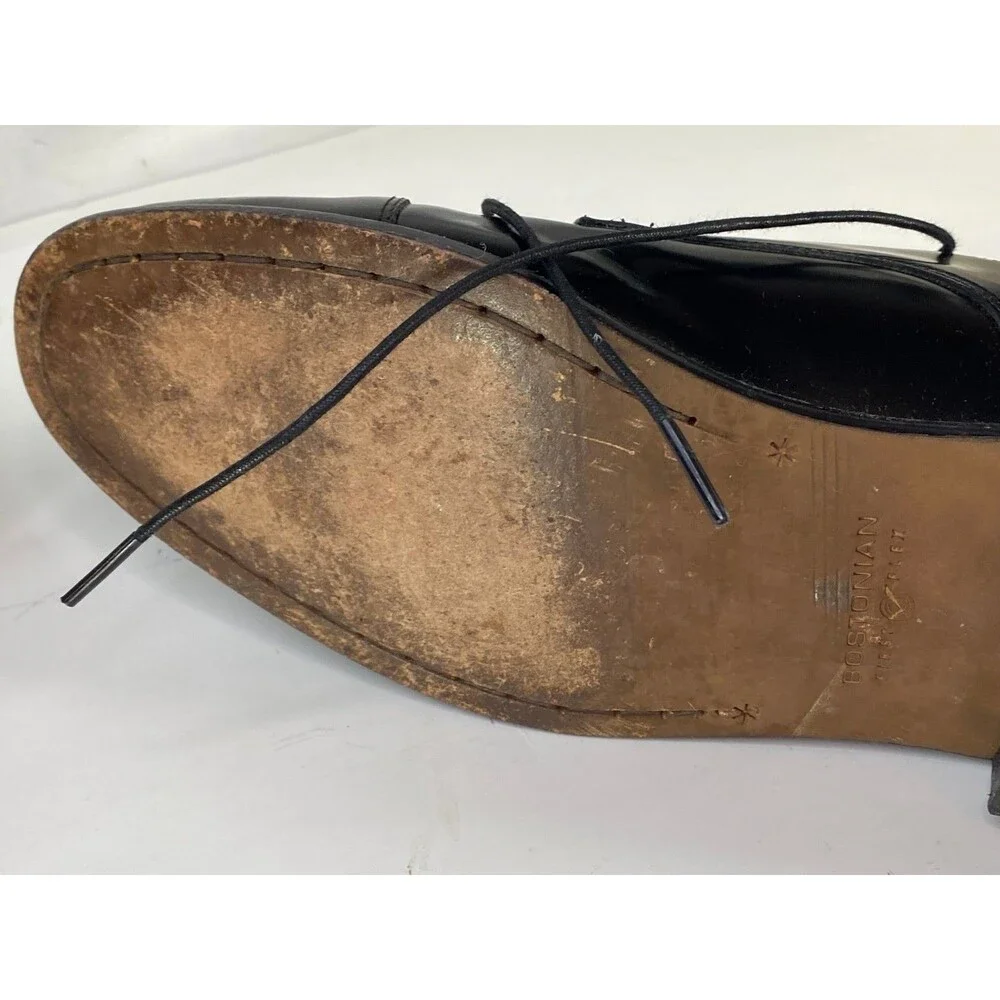 Bostonian Classics Black Cap Toe Oxford Dress Shoes 9M Original Box USA